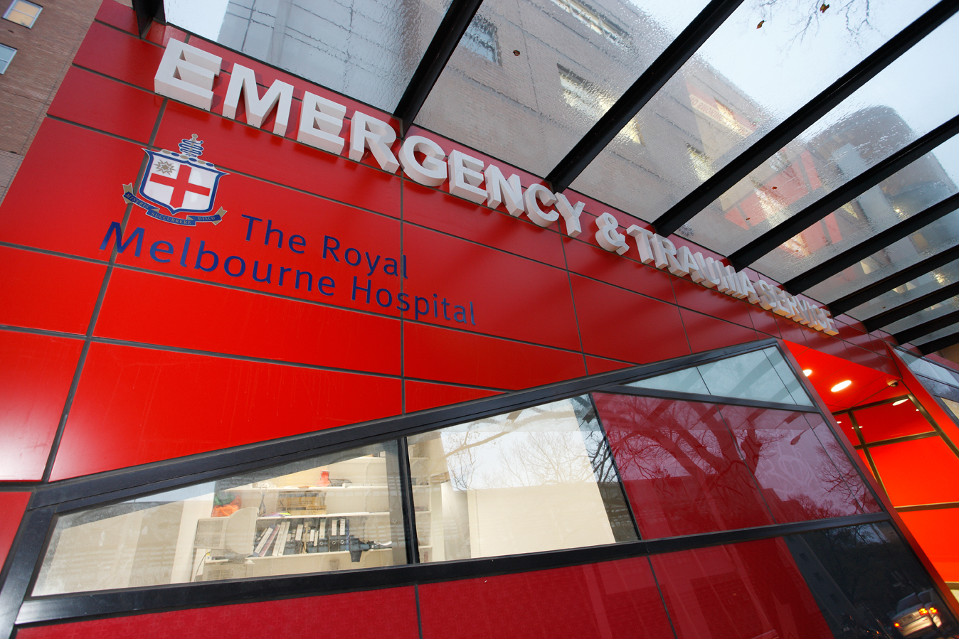 Royal Melbourne Hospital Emergency Department front entrance 