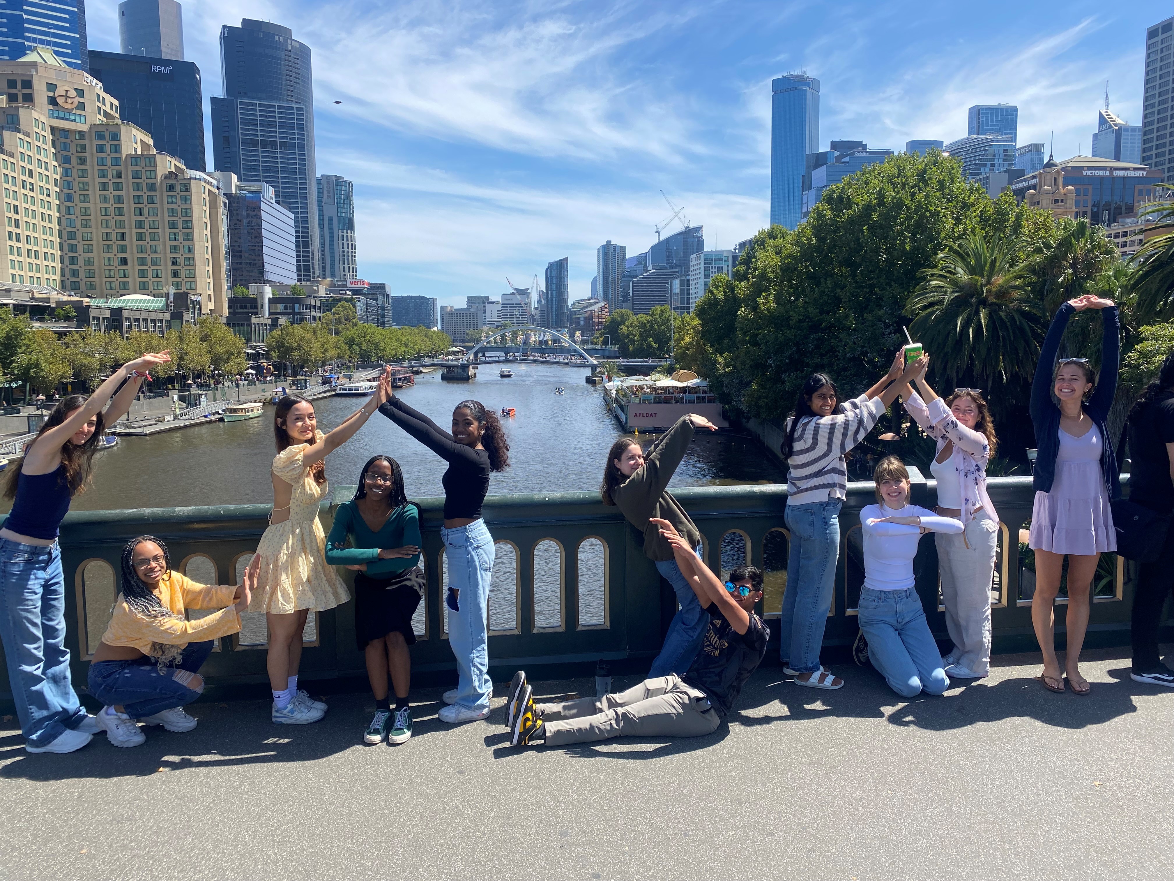Students from American universities explore the city of Melbourne while completing their study abroad program through Consortium for Advanced Studies Abroad (CASA)  at the University of Melbourne