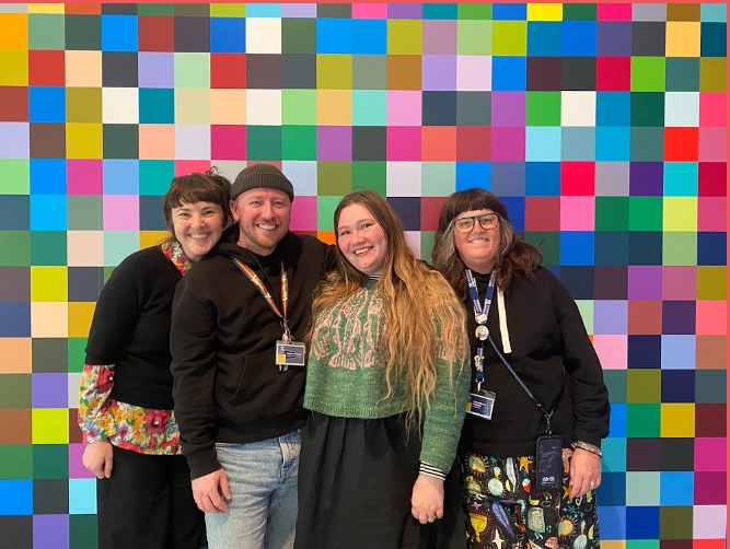 The Master of Teaching (Visual Arts and Design) team of Associate Professor Kate Coleman, Ana Ward Davies, Yvette Walker and Stephen Nicholls 