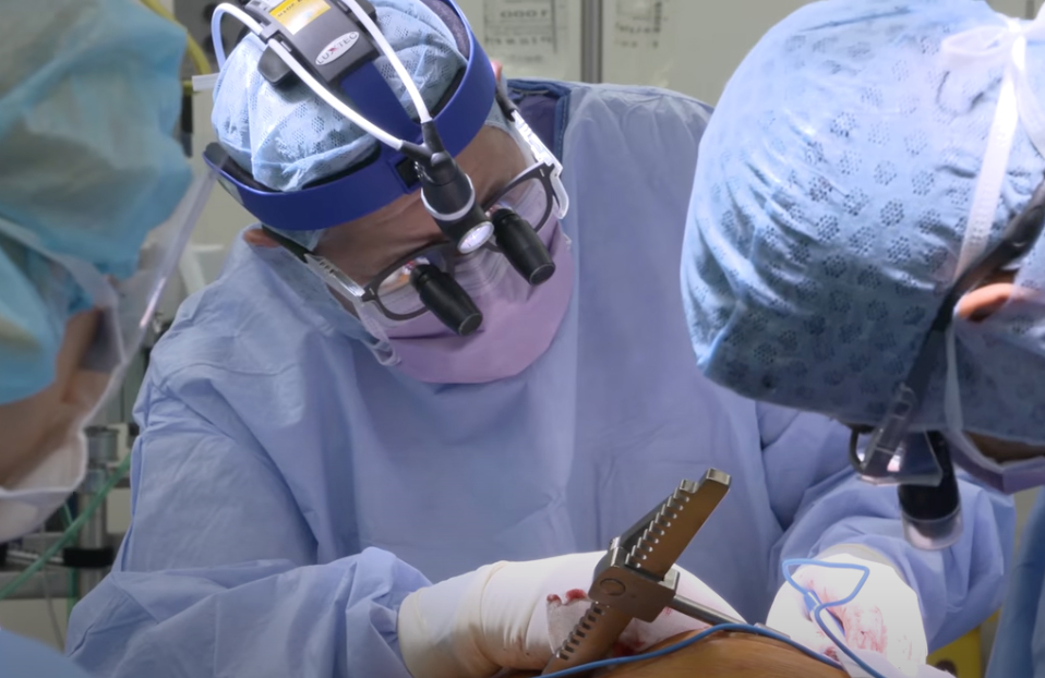 Funding recipient Professor Alistair Royse in surgery