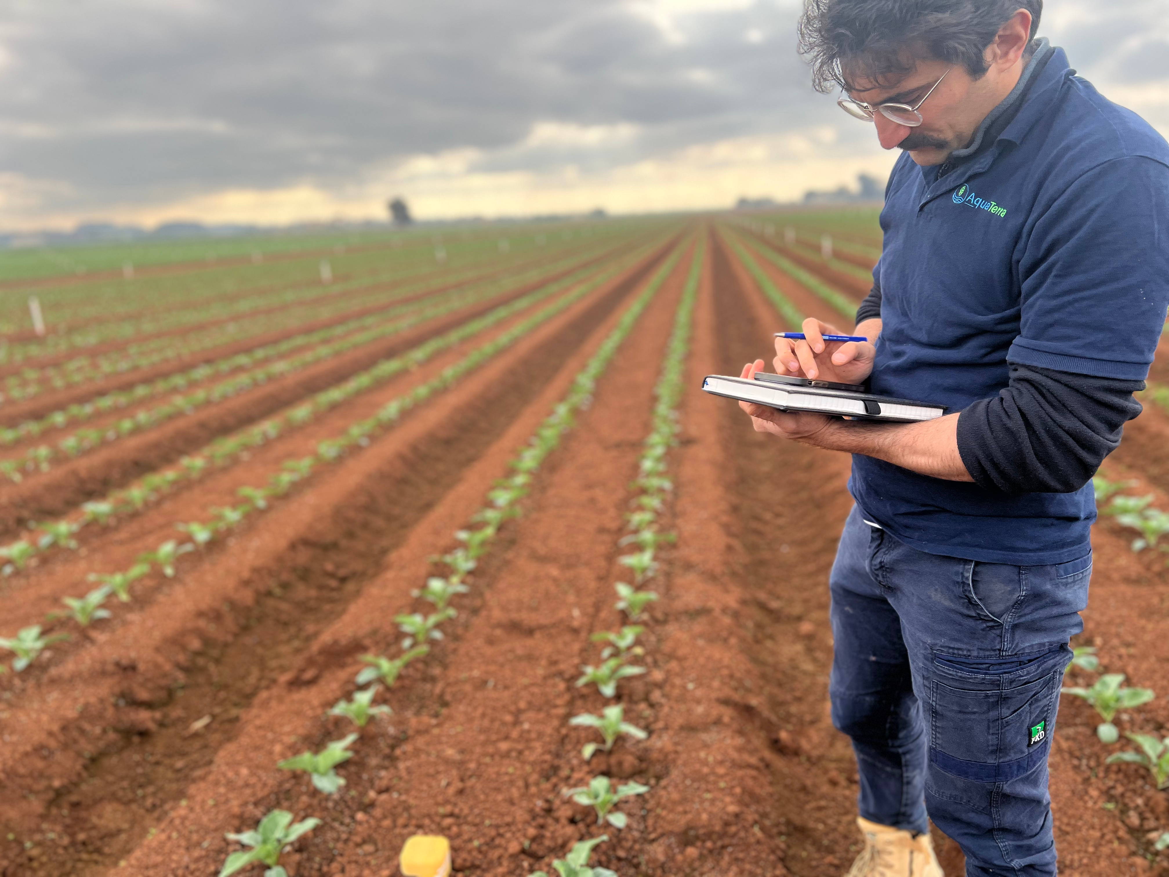 AquaTerra sensors deployment at Mason Bros Farm in Melbourne. 