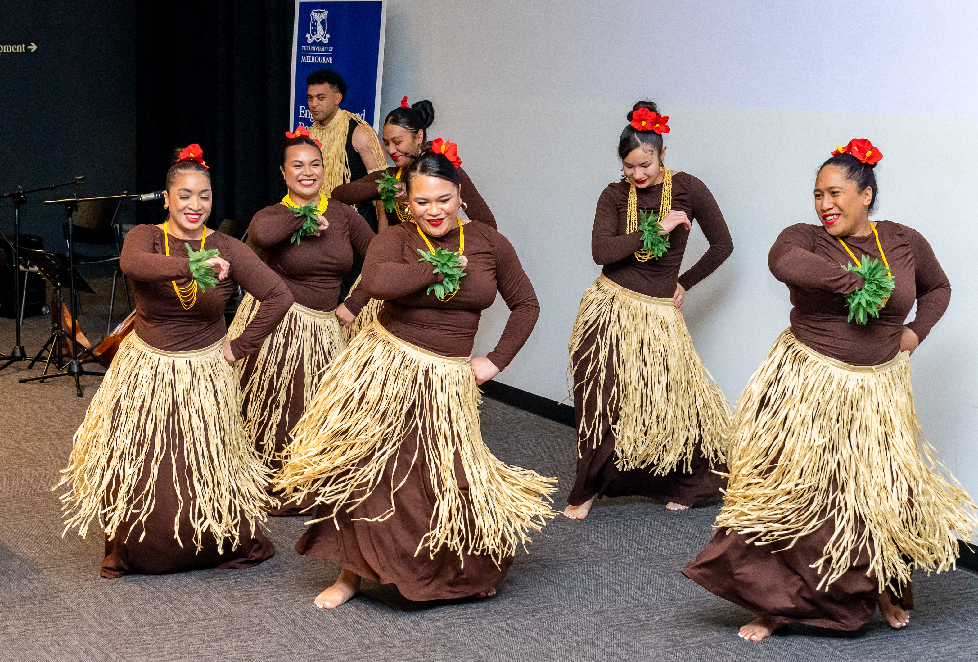 The Nuiean dance group Nesian Heimana presented a cultural performance for community members. Picture: David Darlington