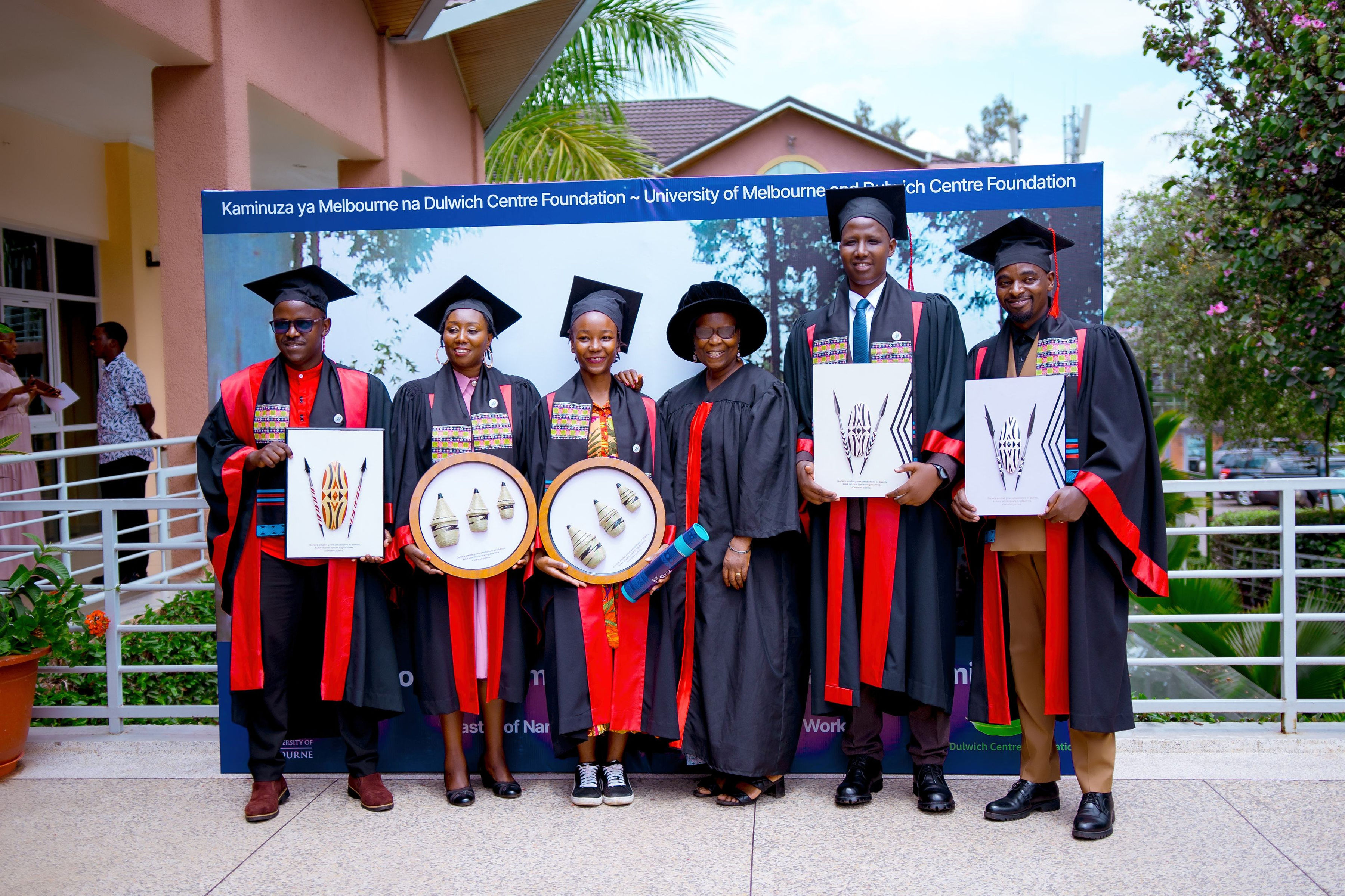 L-R:  Joseph Kalisa, Annonciata Niyibizi Muhayimana, Deborah Mrema, Professor Bagele Chilisa, Emmanuel Kigundu, Jean Marie Vianney Zivugukuri. Picture: Prismabyzee.
