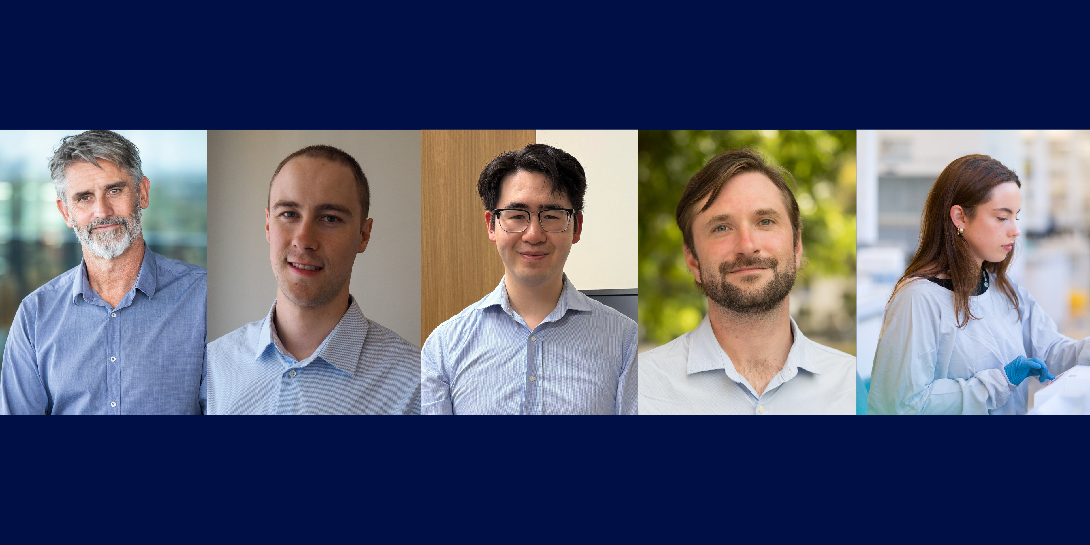 L-R: Justin Rubio, Alex Eisner, Winston Dzau, James Hilton, and Bethany Nicol.